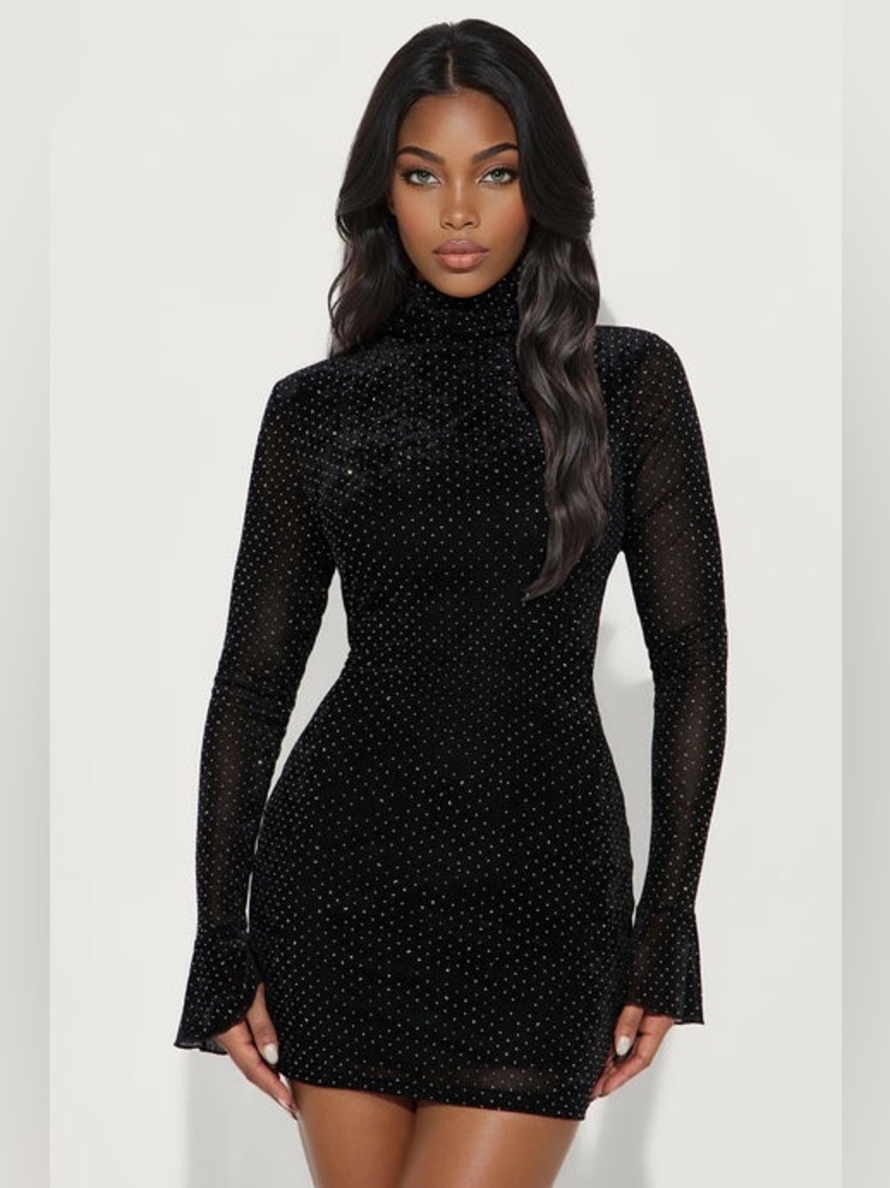 Twilight Nights Velvet Embellished Mini Dress NEW 🏷️